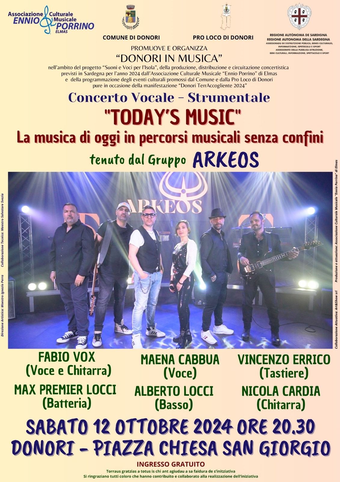 Spettacolo musicale Gruppo Arkeos